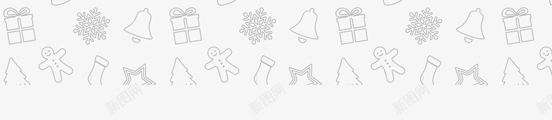圣诞浅灰色各种装饰元素png免抠素材_88icon https://88icon.com 圣诞 底纹 浅灰色 装饰元素