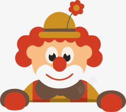 愚人节小丑矢量图素材