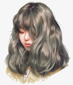长发女生素材