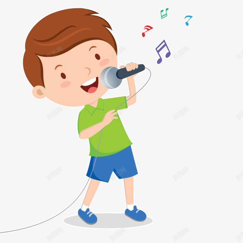 卡通男孩唱歌png免抠素材_88icon https://88icon.com 儿童节 卡通 唱歌 唱歌图 孩子唱歌 小朋友音乐 比赛 演唱 男孩 节目 表演 话筒 音乐 音符