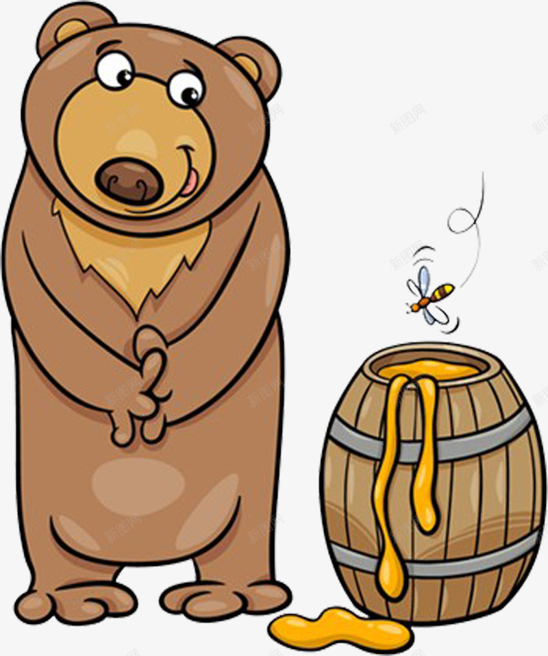 卡通手绘可爱的小熊png免抠素材_88icon https://88icon.com 创意 动漫动画 动物 卡通手绘 可爱的小熊 棕色