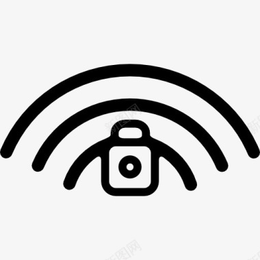 界面锁定WiFi保护标志图标图标