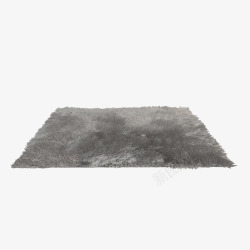 灰色绒毛北欧地毯素材