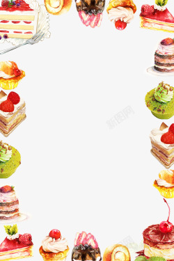 精品卡通土豆卡通精品私房蛋糕边框高清图片