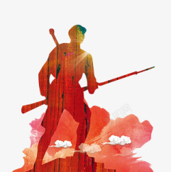 红军胜利红军长征胜利80周年剪影图案高清图片