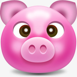 红色猪头矢量可爱粉红猪头高清图片