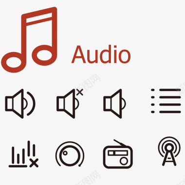 icon返回手机音乐声音图标图标