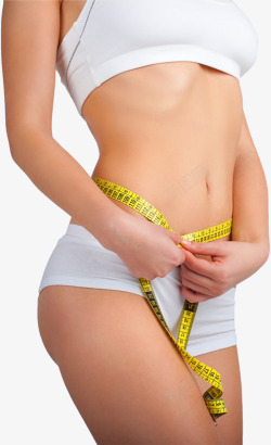 腰围减肥健身人物腰围测量高清图片