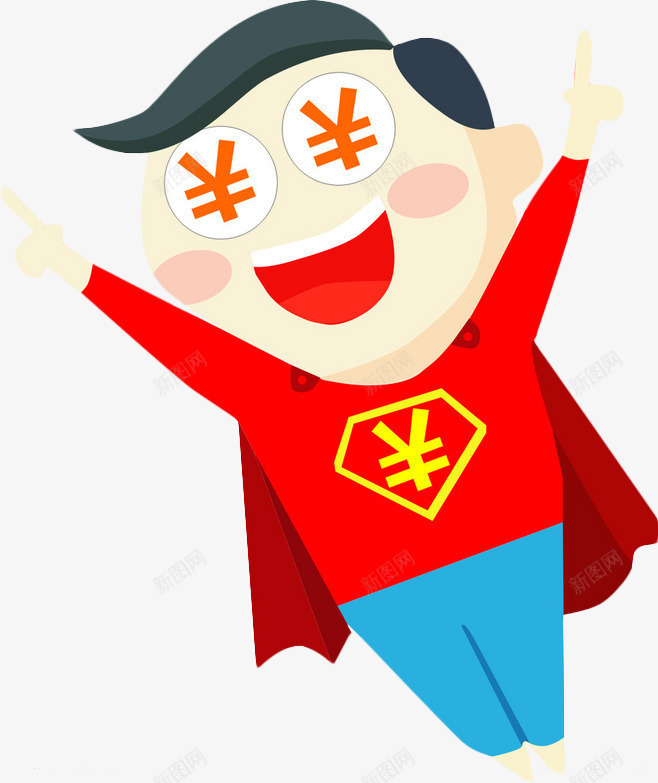 卡通小人红色超人金币png免抠素材_88icon https://88icon.com 卡通 小人 红色 超人 超级厉害 超级飞侠 金币