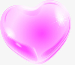 爱心水晶粉色水晶光效爱心高清图片