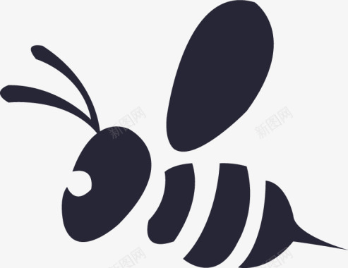 站立的蜜蜂小蜜蜂矢量图图标图标