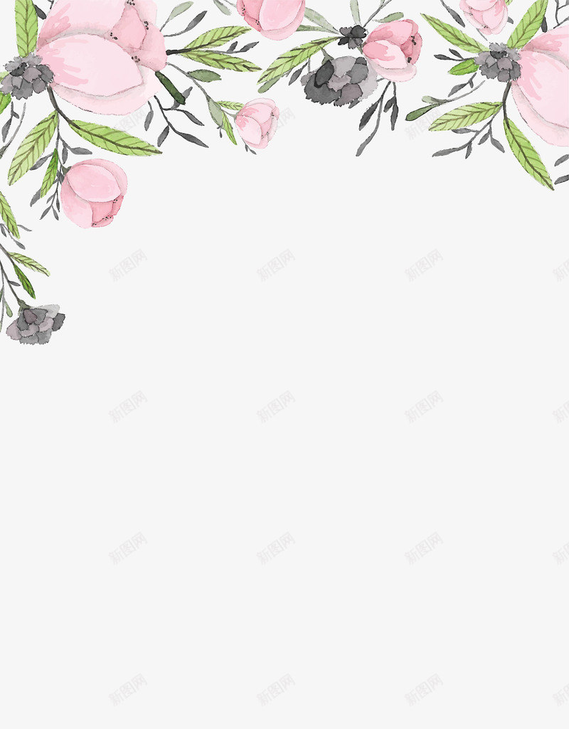 清新欧式结婚请柬png免抠素材_88icon https://88icon.com 信件边框 手绘花 文字边框 简单淡雅 花朵边框 花环