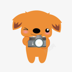 拿着相机的大叔拿着照相机的小狗图高清图片