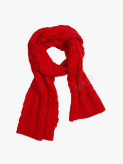 温暖的围巾红色围巾高清图片