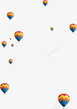 摄影飞在空中热气球素材