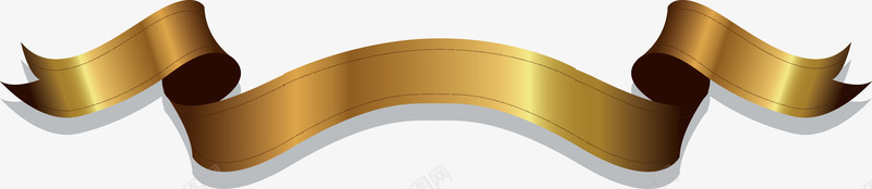 创意徽标设计金色飘带图标图标