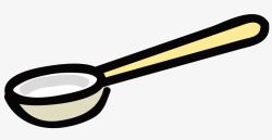 一把勺子吃饭的勺子矢量图高清图片
