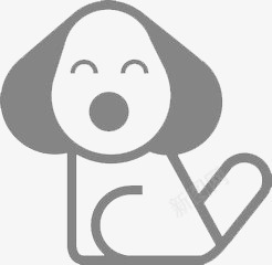 草食性动物卡通狗狗图标图标