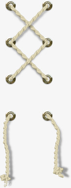 创意麻绳麻绳白色交叉捆绑高清图片