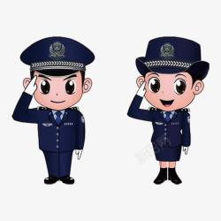 警察的卡通人物中小学安全教育日卡通警察矢量图高清图片