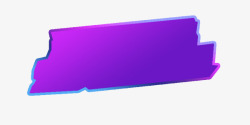 紫色边框元素素材