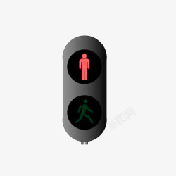 红停绿行人行道上的提示灯高清图片