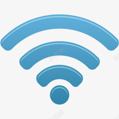 浅蓝wifi信号图标图标