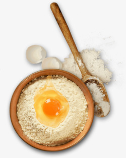 面粉和鸡蛋素材