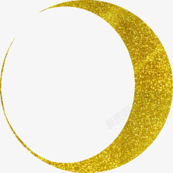 新月一弯金色月亮新月高清图片