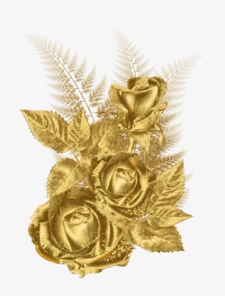 玫瑰装饰物金色玫瑰高清图片