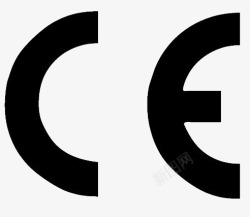 银黑色标志CE认证图标高清图片