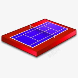 立体羽毛球场卡通立体红色羽毛球场高清图片