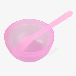 DIY面膜碗粉色透明塑料面膜碗高清图片