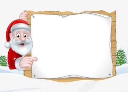 圣诞节留言卡卡通圣诞老人高清图片
