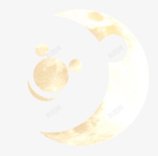 中秋节黄色月亮星球png免抠素材_88icon https://88icon.com 中秋节 星球 月亮 黄色