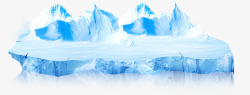立体蓝色海冰素材