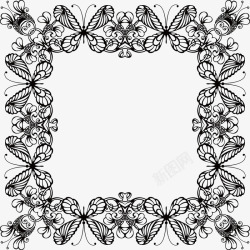 黑白秒表图像创意蝴蝶花草图高清图片