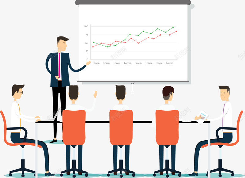 卡通商务人物png免抠素材_88icon https://88icon.com PPT 人物 会议 会议室场景 会议室插画 分析 卡通小人 商业 小组 小组讨论会 插画 讨论