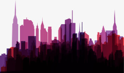 紫色从影城市双11素材