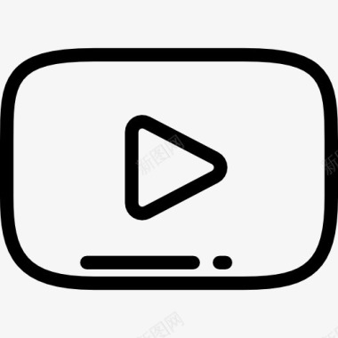 视频播放界面YouTube图标图标