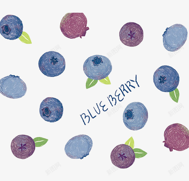 卡通蓝莓水果背景png免抠素材_88icon https://88icon.com 卡通背景 果实 水果 蓝莓