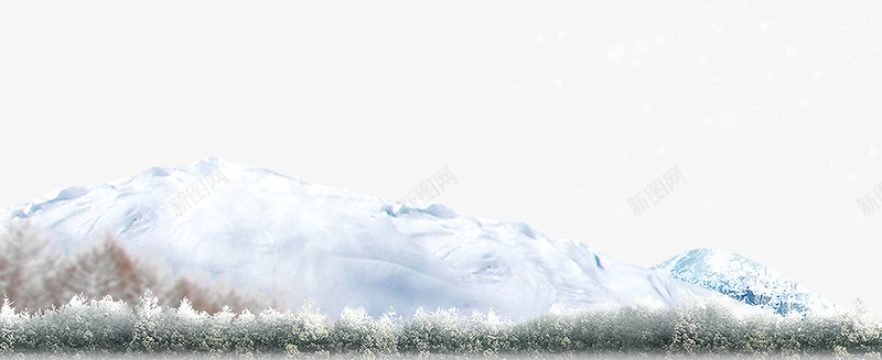白色的雪山png免抠素材_88icon https://88icon.com 冬天 冬季 冬季素材 树林 白色背景 白色背景素材 雪山 雪花