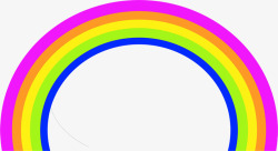彩虹七色彩虹半圆形素材