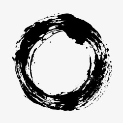 圆圈圆环黑色墨迹笔刷圆环矢量图高清图片