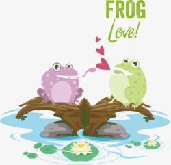 两只情侣青蛙素材