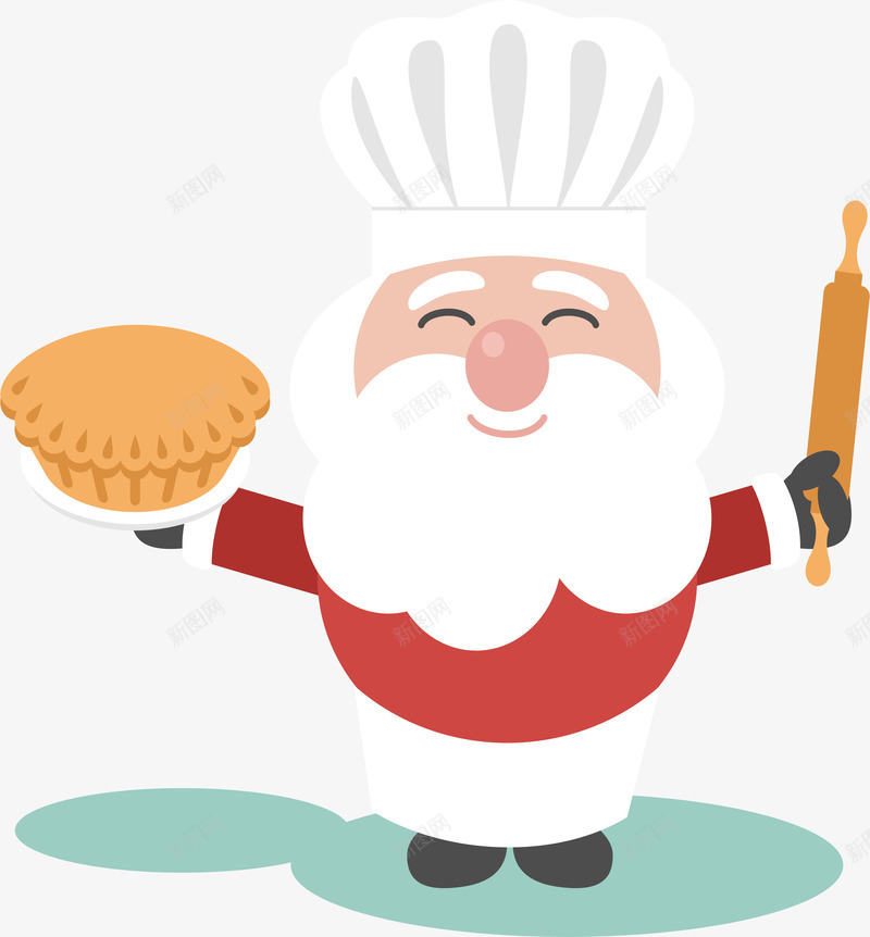 做蛋糕的圣诞老人png免抠素材_88icon https://88icon.com 圣诞老人 圣诞节 擀面杖 蛋糕 面点师 食物