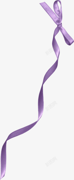 紫色蝴蝶结漂亮彩带素材