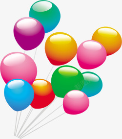 气球一串气球漂浮卡通素材