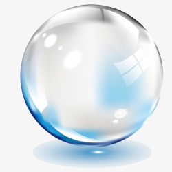 手绘玻璃水晶球装饰玻璃球体矢量图高清图片