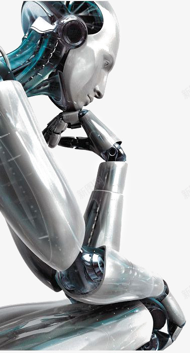 现代机器人png免抠素材_88icon https://88icon.com 帅气机器人 思考 机器人免扣元素 沉思 科技 银色机器人